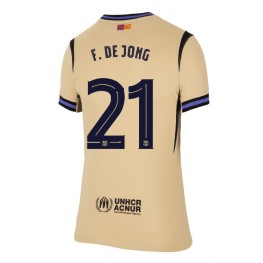 Barcelona Frenkie de Jong #21 Uit tenue Dames 2025-26 Korte Mouw