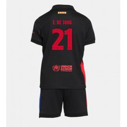 Barcelona Frenkie de Jong #21 Uit tenue Kids 2024-25 Korte Mouw (+ Korte broeken)
