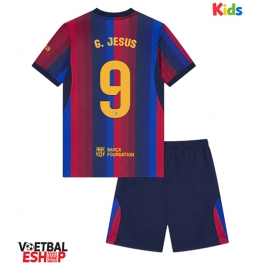 Barcelona Gabriel Jesus #9 Thuis tenue Kids 2026-27 Korte Mouw (+ Korte broeken)