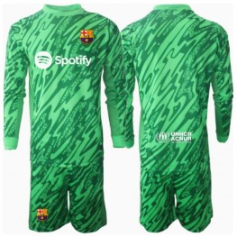 Barcelona Keeper Uit tenue Kids 2024-25 Lange Mouw (+ Korte broeken)