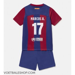 Barcelona Marcos Alonso #17 Thuis tenue Kids 2023-24 Korte Mouw (+ Korte broeken)