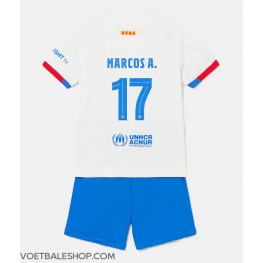 Barcelona Marcos Alonso #17 Uit tenue Kids 2023-24 Korte Mouw (+ Korte broeken)