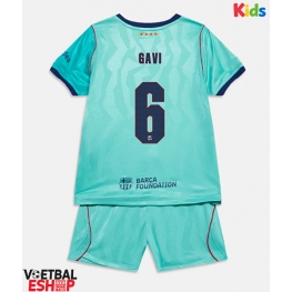 Barcelona Paez Gavi #6 Derde tenue Kids 2026-27 Korte Mouw (+ Korte broeken)