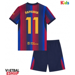 Barcelona Raphinha Belloli #11 Thuis tenue Kids 2026-27 Korte Mouw (+ Korte broeken)