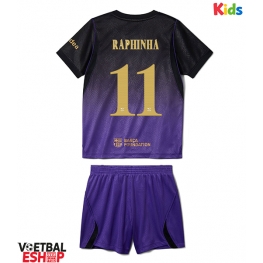 Barcelona Raphinha Belloli #11 Uit tenue Kids 2026-27 Korte Mouw (+ Korte broeken)
