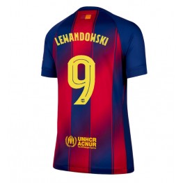Barcelona Robert Lewandowski #9 Thuis tenue Dames 2025-26 Korte Mouw Barcelona Robert Lewandowski #9 Thuis tenue Dames 2025-26 Korte Mouw