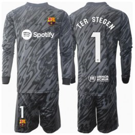 Barcelona Ter Stegen #1 Keeper Derde tenue Kids 2024-25 Lange Mouw (+ Korte broeken)