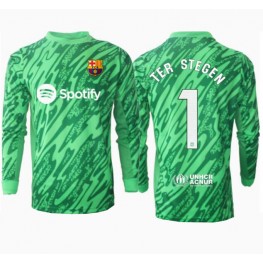 Barcelona Ter Stegen #1 Keeper Uit tenue 2024-25 Lange Mouw