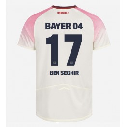 Bayer Leverkusen Eliesse Ben Seghir #17 Uit tenue 2025-26 Korte Mouw