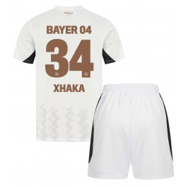Bayer Leverkusen Granit Xhaka #34 Uit tenue Kids 2024-25 Korte Mouw (+ Korte broeken)