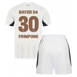Bayer Leverkusen Jeremie Frimpong #30 Uit tenue Kids 2024-25 Korte Mouw (+ Korte broeken)