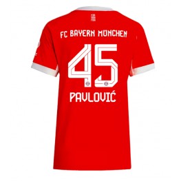 Bayern Munich Aleksandar Pavlovic #45 Thuis tenue Dames 2025-26 Korte Mouw
