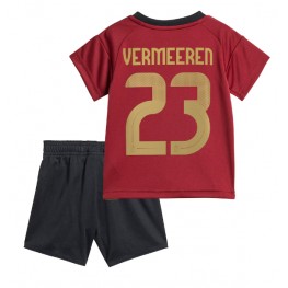 België Arthur Vermeeren #23 Thuis tenue Kids EK 2024 Korte Mouw (+ Korte broeken)
