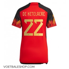 België Charles De Ketelaere #22 Thuis tenue Dames WK 2022 Korte Mouw