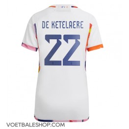 België Charles De Ketelaere #22 Uit tenue Dames WK 2022 Korte Mouw