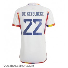 België Charles De Ketelaere #22 Uit tenue WK 2022 Korte Mouw