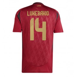 België Dodi Lukebakio #14 Thuis tenue EK 2024 Korte Mouw