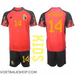 België Dries Mertens #14 Thuis tenue Kids WK 2022 Korte Mouw (+ Korte broeken)