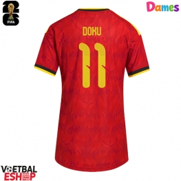 België Jeremy Doku #11 Thuis tenue Dames WK 2026 Korte Mouw