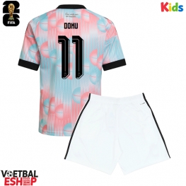 België Jeremy Doku #11 Uit tenue Kids WK 2026 Korte Mouw (+ Korte broeken)