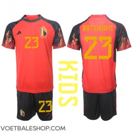 België Michy Batshuayi #23 Thuis tenue Kids WK 2022 Korte Mouw (+ Korte broeken)