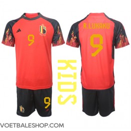 België Romelu Lukaku #9 Thuis tenue Kids WK 2022 Korte Mouw (+ Korte broeken)
