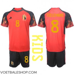 België Youri Tielemans #8 Thuis tenue Kids WK 2022 Korte Mouw (+ Korte broeken)