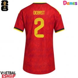 België Zeno Debast #2 Thuis tenue Dames WK 2026 Korte Mouw