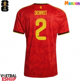 België Zeno Debast #2 Thuis tenue WK 2026 Korte Mouw