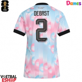 België Zeno Debast #2 Uit tenue Dames WK 2026 Korte Mouw