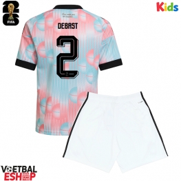 België Zeno Debast #2 Uit tenue Kids WK 2026 Korte Mouw (+ Korte broeken)