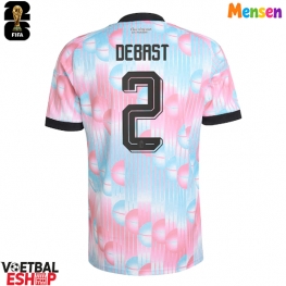 België Zeno Debast #2 Uit tenue WK 2026 Korte Mouw