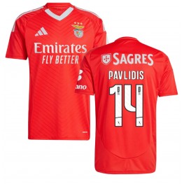 Benfica Vangelis Pavlidis #14 Thuis tenue 2024-25 Korte Mouw