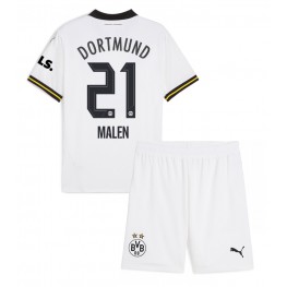 Borussia Dortmund Donyell Malen #21 Derde tenue Kids 2024-25 Korte Mouw (+ Korte broeken)