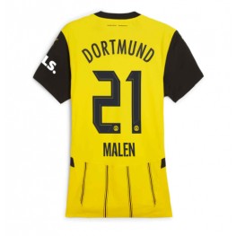 Borussia Dortmund Donyell Malen #21 Thuis tenue Dames 2024-25 Korte Mouw