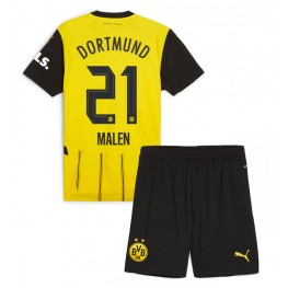 Borussia Dortmund Donyell Malen #21 Thuis tenue Kids 2024-25 Korte Mouw (+ Korte broeken)