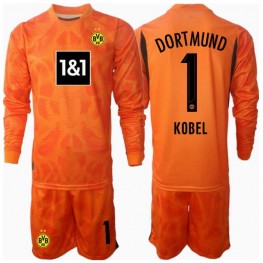Borussia Dortmund Gregor Kobel #1 Keeper Derde tenue Kids 2024-25 Lange Mouw (+ Korte broeken)