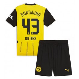 Borussia Dortmund Jamie Bynoe-Gittens #43 Thuis tenue Kids 2024-25 Korte Mouw (+ Korte broeken)