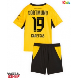 Borussia Dortmund Konstantinos Karetsas #19 Thuis tenue Kids 2026-27 Korte Mouw (+ Korte broeken)