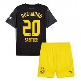 Borussia Dortmund Marcel Sabitzer #20 Uit tenue Kids 2024-25 Korte Mouw (+ Korte broeken)