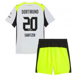 Borussia Dortmund Marcel Sabitzer #20 Uit tenue Kids 2025-26 Korte Mouw (+ Korte broeken)