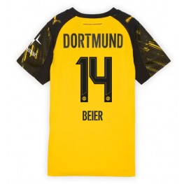 Borussia Dortmund Maximilian Beier #14 Thuis tenue Dames 2025-26 Korte Mouw Borussia Dortmund Maximilian Beier #14 Thuis tenue Dames 2025-26 Korte Mouw