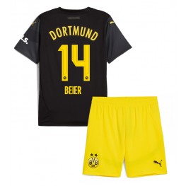 Borussia Dortmund Maximilian Beier #14 Uit tenue Kids 2024-25 Korte Mouw (+ Korte broeken)