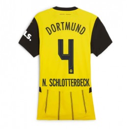 Borussia Dortmund Nico Schlotterbeck #4 Thuis tenue Dames 2024-25 Korte Mouw