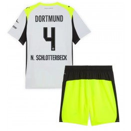 Borussia Dortmund Nico Schlotterbeck #4 Uit tenue Kids 2025-26 Korte Mouw (+ Korte broeken)