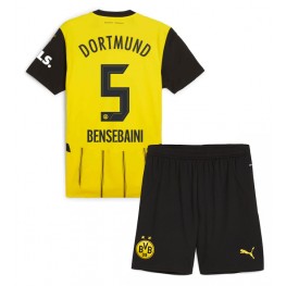 Borussia Dortmund Ramy Bensebaini #5 Thuis tenue Kids 2024-25 Korte Mouw (+ Korte broeken)