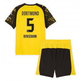 Borussia Dortmund Ramy Bensebaini #5 Thuis tenue Kids 2025-26 Korte Mouw (+ Korte broeken)