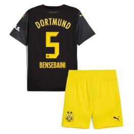Borussia Dortmund Ramy Bensebaini #5 Uit tenue Kids 2024-25 Korte Mouw (+ Korte broeken)
