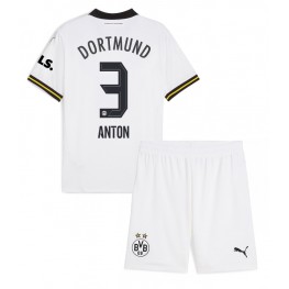 Borussia Dortmund Waldemar Anton #3 Derde tenue Kids 2024-25 Korte Mouw (+ Korte broeken)