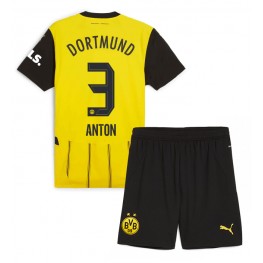 Borussia Dortmund Waldemar Anton #3 Thuis tenue Kids 2024-25 Korte Mouw (+ Korte broeken)